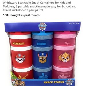 Paw Patrol Snack Stacks - Red, Blue, Pink